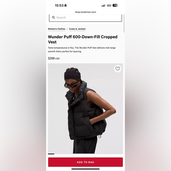 lululemon athletica Jackets & Blazers - lululemon wunder puff down vest